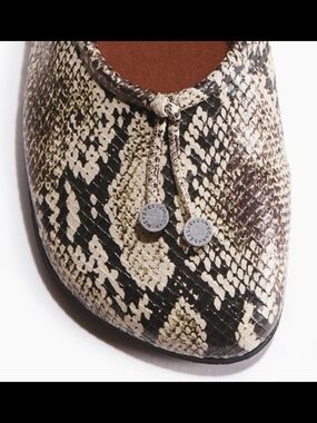 Stella McCartney Snake-Print Flats in Beige and Brown